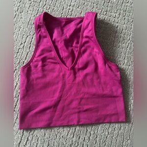 Athleta Aurora crop rib tank, S